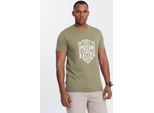Ombre Clothing Maglietta A Maniche Corte Da Uomo Ethertax Oliva S
