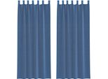 Vidaxl Tende In Voile Con Passanti 2 Pz. Blu Reale 140X260 Cm