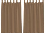 Vidaxl Tende In Voile Con Passanti 2 Pz. Marrone Chiaro 140X175 Cm
