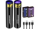 Darkbeam Torcia Uv 365Nm Luce Nera E 395Nm Luce Ricaricabile Usb, Mini Lampada Ultravioletta Led Woodsche, Torce A Luce Nera Per