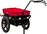 Rimorchio Per Bicicletta Zelsius Con Copertura, Rosso, Carrello Di Trasporto, Carrello Per Bicicletta, Rimorchio Per Bicicletta