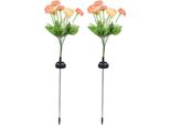 2 Luci Solari Da Giardino, Luci Solari A Led Per Giardino, Patio, Prato, Cortile E Sentieri