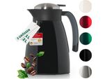 Caraffa Thermos Blumtal® Da 1 Litro Nera - Caffettiera E Teiera In Acciaio Inox Senza Bpa, A Prova Di Perdite, Punta Rapida
