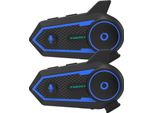 2-Pack S6 Plus Motorbike Intercom Motorcycle Intercom 2 Rider 1000M Motorcycle Helmet Bluetooth 5.2 Headset Interphone Motorcycle Headphones