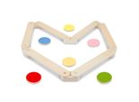 Jayseuw Trave D'equilibrio 18 Pezzi Liberamente Combinabili In Legno Adatto Ai Bambini Con 6 Dischi Colorati Trave D'equilibrio Gioco Di Abilità Motorie Indoor E Outdoor
