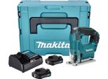Seghetto Alternativo A Batteria Makita Jv 101 Dsaj 12 V Max. 65 Mm + 2X Batteria Ricaricabile 2,0 Ah + Caricabatterie + Makpac