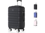 Voyagoux® Avalon - Valigia Da Viaggio Grande - 113L - Valigia - Valigia Da Viaggio Con Ruote - Nero - Chiusura Tsa