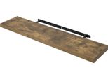 Scaffale A Muro - Scaffale/Libreria Galleggiante - 120×22,9×3,8 Cm - E1 Mdf Con Pvc - Design Moderno - Montaggio Con Trapano - Robusto E Durevole - Blu Scuro