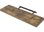 Scaffale A Muro - Scaffale Galleggiante - Lunghezza 90 Cm - E1 Mdf Con Pvc - Montaggio A Trapano - Robusto E Durevole - Grigio Scuro