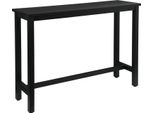 Tavolo Bar Da Cucina - Tavolo Bar Alto - 140X40X100 Cm - Piano In Mdf E1 - Robuste Gambe In Metallo - Rettangolare - Per 2 Persone - Nero