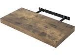 Scaffale A Parete Galleggiante - Ripiano - Lunghezza 50 Cm - E1 Mdf Con Pvc - Necessità Di Foratura - Robusto E Durevole - Per Libri, Immagini, Cd/Dvd - Blu Royal
