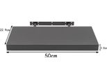 Set Di 2 Mensole Sospese - Mensole A Muro In Mdf - Dimensioni 50×23×3,8 Cm - Montaggio A Parete - Portata 5 Kg - Contenitore Decorativo - Grigio Chiaro