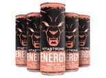 Vitastrong Energy X12 Peach 330 Ml - Bevanda Energetica Senza Zucchero Con Caffeina E B12, Gusto Pesca, Per Lo Sport, Il Lavoro E La Vita Quotidiana