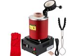 Vevor Forno Di Fusione Dell'oro 1350 W 1150 ℃ Max. Temperatura, Forno Di Fusione Elettrico Digitale 3 Kg Crogiolo In Ceramica Con Matrice Per Lingotti E Guanti, Per La Lavorazione Di Oro Argento Rame Alluminio Rosso
