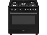 Smeg Concert CX91GMBL Küchenherd Range Cooker (Kochherd) Elektro Gaskochfeld Schwarz A