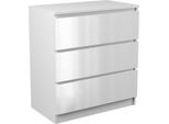 Cassettiera Stretta Con Cassetti Taavi - Bianco Lucido