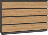 Cassettiera Larga Con Cassetti Taavi - Rovere Artisan / Antracite