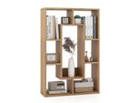 Libreria Costway Con 7 Scomparti E Protezione Antiribaltamento, Scaffale In Piedi, Scaffale Cubo 60X20X90Cm Natura