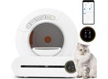 Flieks Lettiera Per Gatti Lettiera Per Gatti Autopulente, Lettiera Elettrica Con Coperchio Per Gatti, Lettiera Per Gatti Con Controllo Tramite App, 2.4G Wifi, 65L