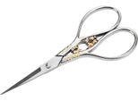 1 Paio Di Forbici Da Sarto In Acciaio Inossidabile, Accessori Per Il Cucito Domestico (Argento Con Motivo Dorato)