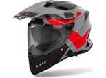 Airoh Commander 2 Reveal Motocross Helm, Schwarz Matt/Grau/Rot, M (57/58)