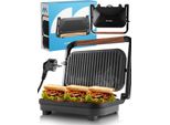 Maltec Griglia A Contatto Grill Elettrico Sandwich Maker Sm1500W Tostapane Nero Piastre Grill Per Panini