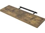 Scaffale A Muro - Scaffale Galleggiante - 80 Cm - E1 Mdf Con Pvc - Montaggio Con Trapano - Robusto E Durevole - Profondità 22,9 Cm - Giallo Chiaro