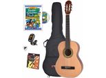 Voggenreiter Voggy Kindergitarren-Set 3/4, 7-Tlg., Akustikgitarre, Akustik Gitarre, Erstgitarre, Kindergitarre, StimmgeräT, Ab 8 Jahre, 398