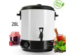 Pentola Automatica Arebos 1800 W | 28 L Con Timer, Termostato E Protezione Da Surriscaldamento | Regolazione Continua 30-110 °C | Timer 20-120 Min | Bianco
