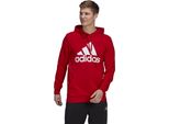 Felpa Con Cappuccio Adidas Big Logo Uomo, Taglia:S, Colore:Rosso