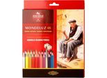 Set Per Artisti Mondeluz Matite Acquerellabili 48 Colori + 2 Pennelli + Temperino Koh-I-Noor
