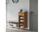 Stabli MöBel Portascarpe In Rovere Affumicato 40X36X105 Cm Materiale A Base Di Legno - Portascarpe CC5949574 1Pacco