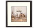 Cornice In Legno Zep Malmo Nero 30X30 Cm Con Passe-Partout 20X20 Cm
