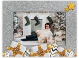 Zep ZT2024 Silvy 10X15 Cm Cornice In Legno Argento Oro Stella Natale