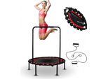 Mobiclinic Kangumobi, Trampolino Fitness, Pieghevole, Per Interni Ed Esterni, Ø 101 Cm, 2 Bande Di Resistenza, Fino A 150 Kg, Con Altezza Regolabile, Rosso