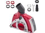 Succebuy Cuffia Di Aspirazione Per Smerigliatrice Angolare, Adatta A 100-125 Mm, Incl. 6 Dischi Di Serraggio, Rosso