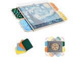 Vevor Tavola Rotante Da 1500 Pezzi Con 4 Cassetti In Feltro Colorato E Coperchio, Tavolo Da Puzzle Portatile (890 X 660 X 32 Mm), Accessori Per Puzzle Per Adulti, Sistema Di Archiviazione Per Tavole Da Puzzle