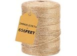 Inf Spago Di Iuta Naturale Marrone - 200 M Corda Artigianale Per Fai Da Te, Imballaggio E Decorazione