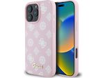 Guess Peony Script Custodia Magsafe Per Iphone 16 Pro Max - Rosa