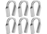 10Pcs Tubo Thimble 304 Acciaio Inox Winch Rope Filo D'acciaio Di Protezione Accessori Nautici M6