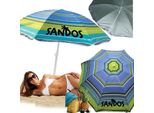Ombrellone Da Spiaggia Da Giardino A Strisce Con Filtro Uv Infrangibile