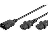 Microconnect PE061306 Cavo Di Trasmissione Nero 0,6 M Accoppiatore C14 Accoppiatore C13 2 X