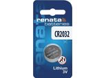 Batteria Al Litio CR2032 Renata 3Vdc 250Mah (Blister Di 1 Batteria)