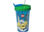 Lego 40441724 Tazza Lego Con Cannuccia Iconic Boy, 0,5 Litri