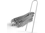 Intirilife 50 X Ancoraggio A Terra 200 X 25 X 3,4 Mm In Acciaio Inox Galvanizzato - Fissaggio In Vello Di Erbacce Chiodo A Terra
