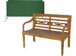 Panchina Da Giardino Teako Design Aoste In Teak - Panchina In Legno Massiccio Resistente Alle Intemperie Con Schienale Floreale (12Cm, Verde)
