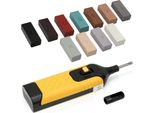 Yakimz Set Per La Riparazione Delle Piastrelle Con Fonditore A Cera A Batteria Set Da 17 Pezzi 11 Colori Di Cera