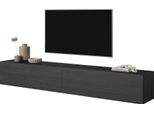 Mobile Tv Selsey Bisira 200 Cm Nero Frassino