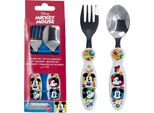 Set Di Posate Per Bambini Mickey Mouse | Topolino | 2 Pezzi Forchetta, Cucchiaio