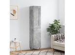 Maison Exclusive - Credenza Grigio Cemento 34,5X34X180 Cm In Legno Multistrato